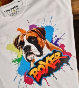Taky už máš svoje tričko s chlupatým kámošem?! www.TEDDYWRAP.cz 🌐 #dog #t-shirt #trickospotiskem #pejsek #boxer...